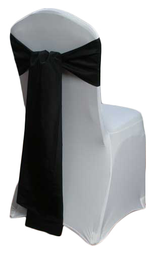 Black Taffeta Chair Sashes Black Taffeta Sash Rental