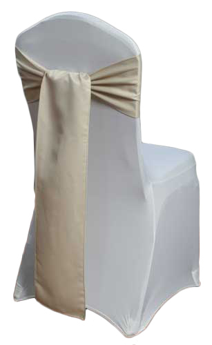 Champagne Matte Satin Chair Sashes Champagne Matte Satin Chair Sashes