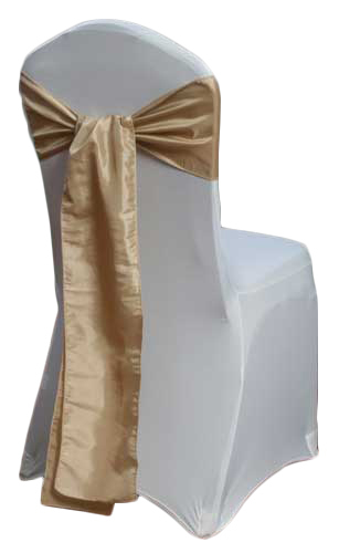 Champagne Taffeta Chair Sashes Champagne Taffeta Sash Rental