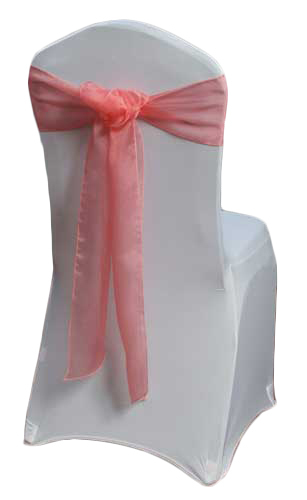 Coral Organza Sheer Sash Rental Coral Organza Sheer Sash Rental