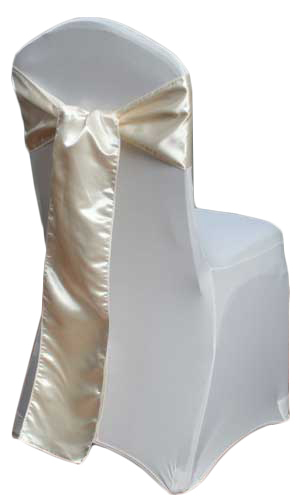 Ivory Satin Chair Sash Rental Ivory Polyester Satin Chair Sash Rental