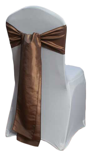 Latte Taffeta Chair Sashes Latte Taffeta Sash Rental
