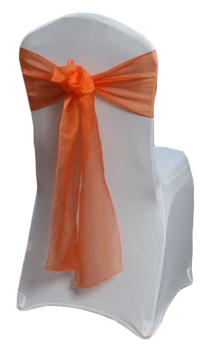Orange Organza Sheer Sash Rental Orange Organza Sheer Sash Rental