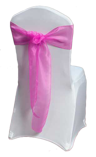 Pink Raspberry Mirror Chair Sashes Pink Raspberry Mirror Sash Rental