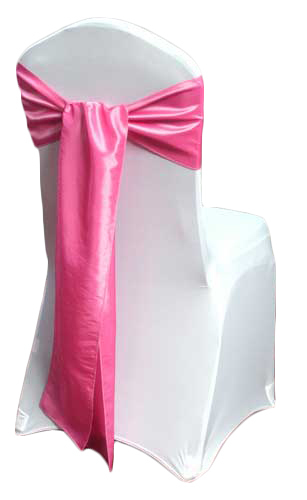 Pink Taffeta Chair Sashes Pink Taffeta Sash Rental