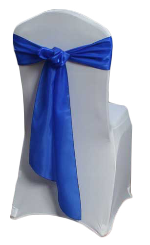 Royal Blue Organza Satin Chair Sashes Royal Blue Organza Satin Sash Rental