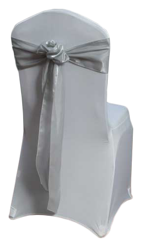Silver Organza Satin Sash Rental Silver Organza Satin Sash Rental
