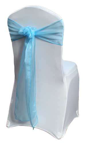 Turquoise Organza Sheer Chair Sashes Turquoise Organza Sheer Sash Rental