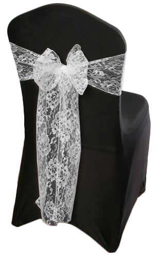 White Lace Sash Rental White Lace Sash Rental