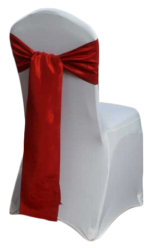Apple Red Taffeta Chair Sashes Apple Red Taffeta Sash Rental