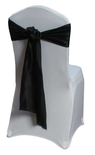 Black Organza Satin Sash Rental Black Organza Satin Sash Rental