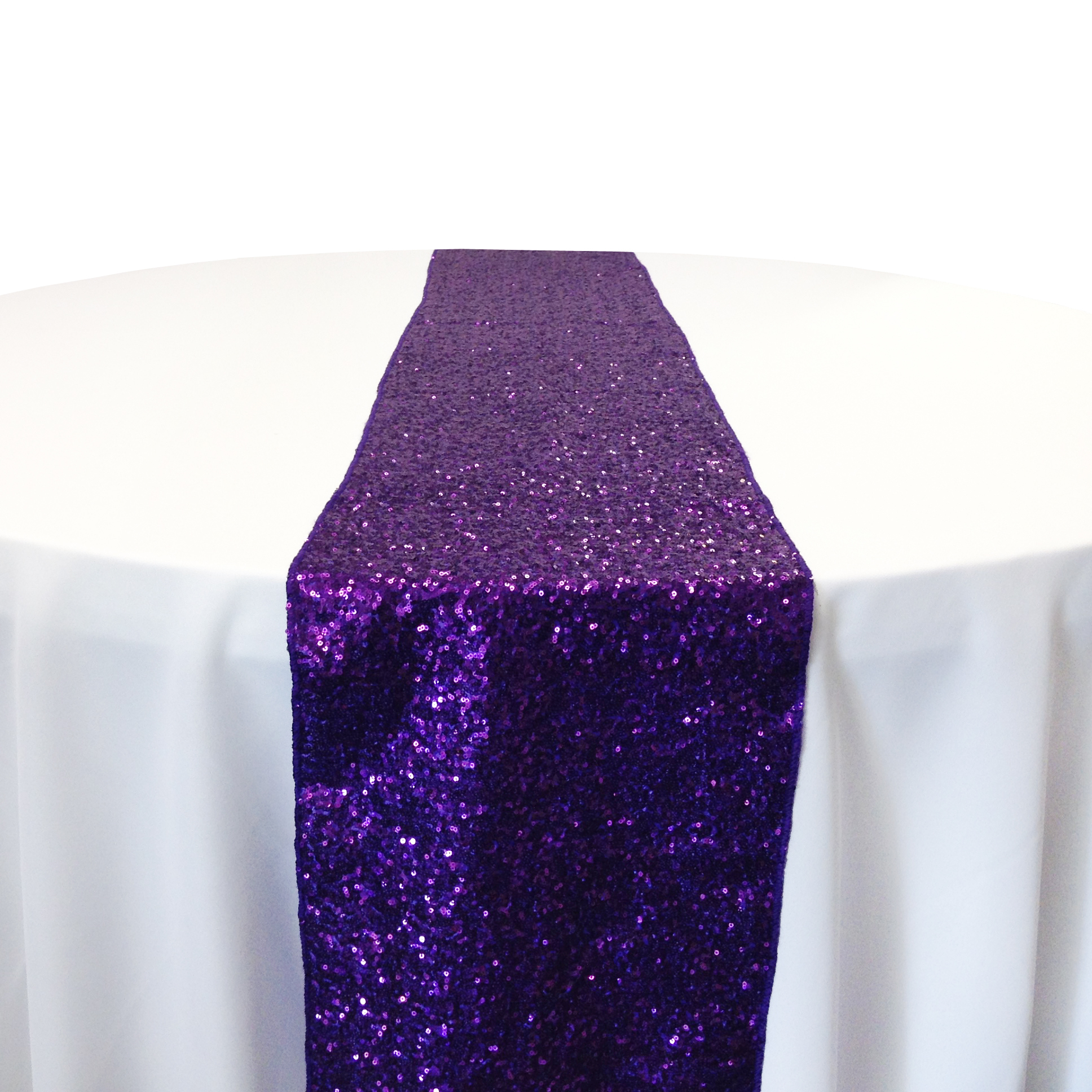 Purple Taffeta Sequin Table Runner Rental Purple Taffeta Glitz Table Runner Rental