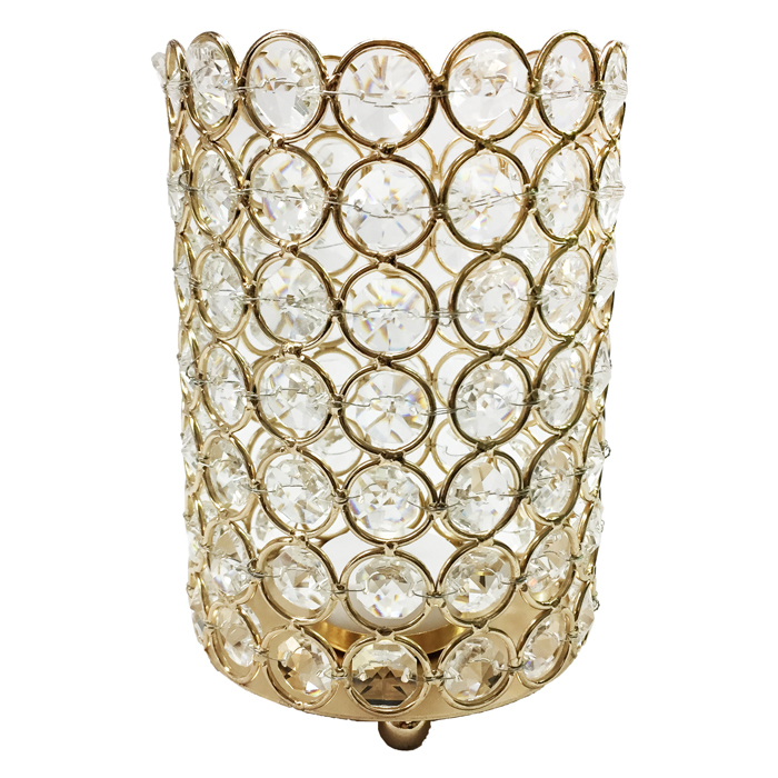 Large Gold Crystal Gem Pillar Candle Holder Rental Large Gold Crystal Gem Pillar Candle Holder Rental