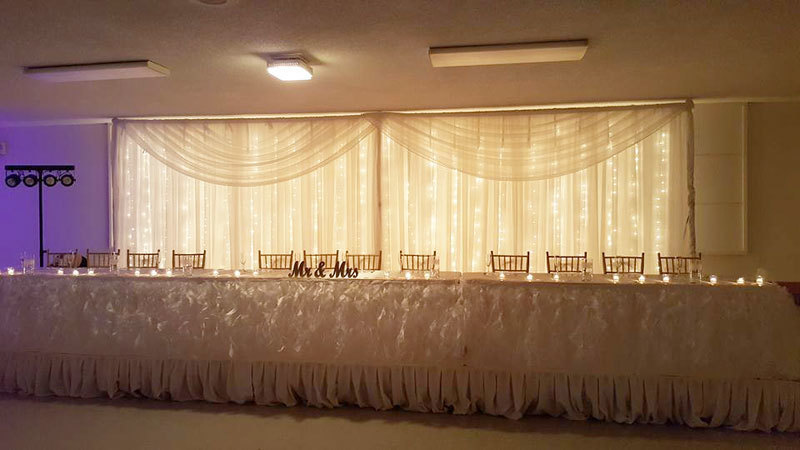 Sheer Lighted Backdrop - Setup & Tear Down Included - Per 12' Section Sheer Lighted Backdrop - Setup & Tear Down Included