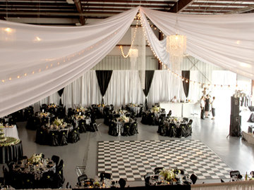 DIY White Sateen Wall Draping - 12' Height - Per Foot White Sateen Wall Draping