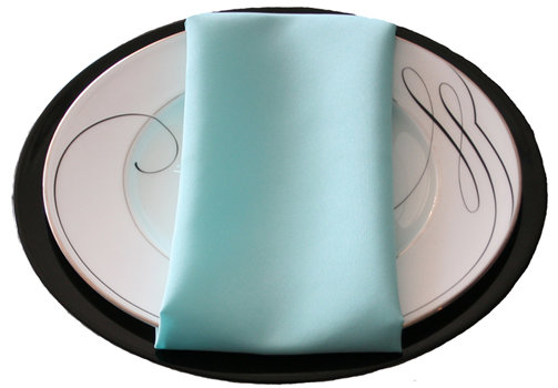 Aqua Napkins Aqua Polyester Napkin Rental