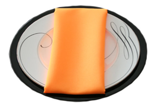 Neon Tangerine Napkins Neon Tangerine Polyester Napkin Rentals