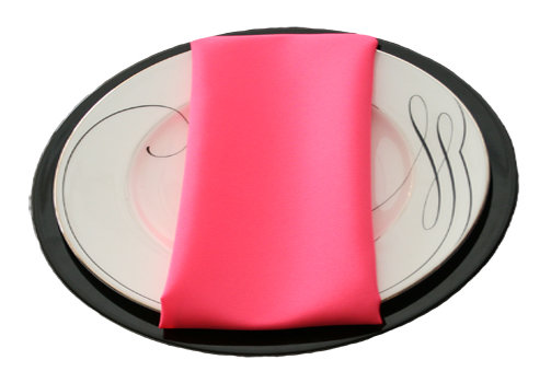 Neon Pink Napkins Neon Pink Polyester Napkin Rental