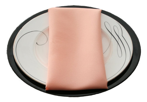 Peach Napkins Peach Polyester Napkin Rental