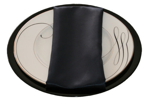 Navy Napkins Navy Polyester Satin Napkin Rental