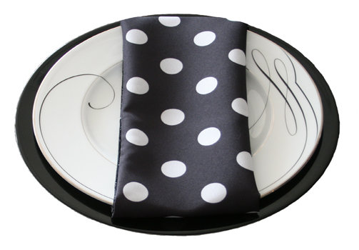 Black and White Polka Dot Napkin Rentals Black and White Polka Dot Napkin Rentals