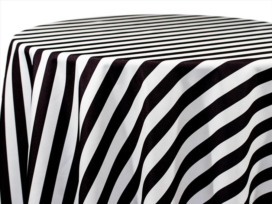 Black & White Stripe Tablecloths BLACK & WHITE STRIPE TABLECLOTHS