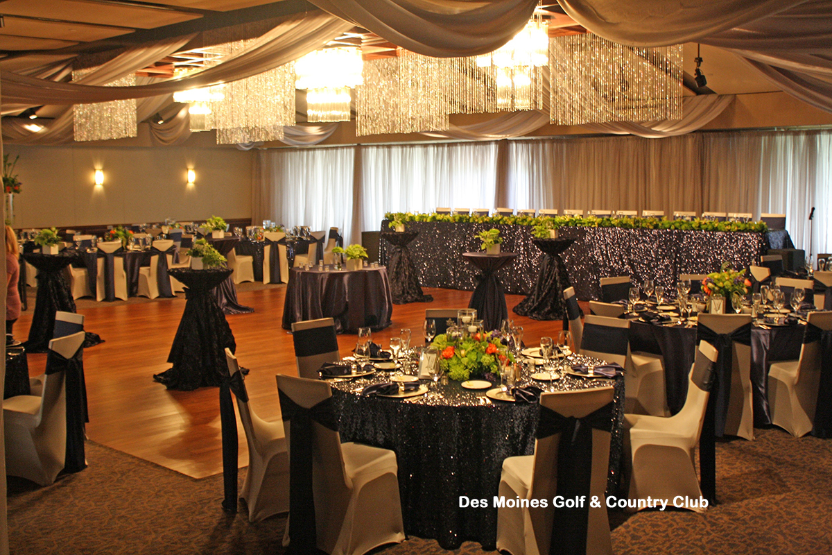 Des Moines Golf & Country Club - West Des Moines - Ceiling Draping Des Moines Golf & Country Club - West Des Moines - Ceiling Draping