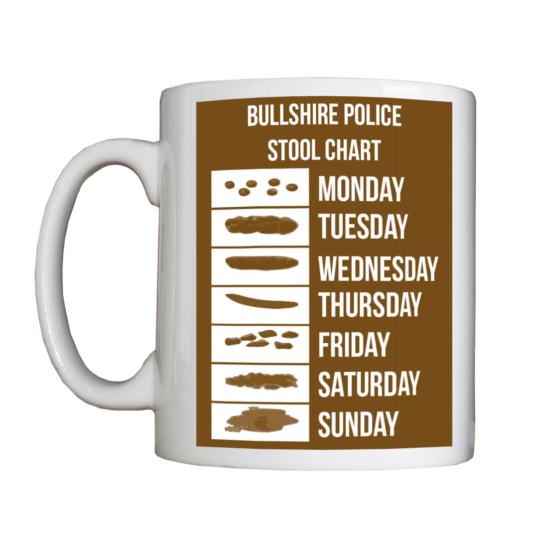 Personalised 'Bullshire Stool Chart' Mug StoolChartMug