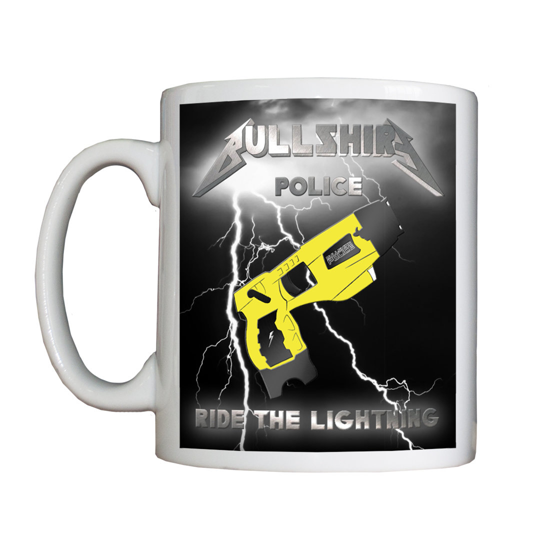 Personalised 'Ride the Lightning' Mug Bzzz RideTheLightningMugBzzzTASER