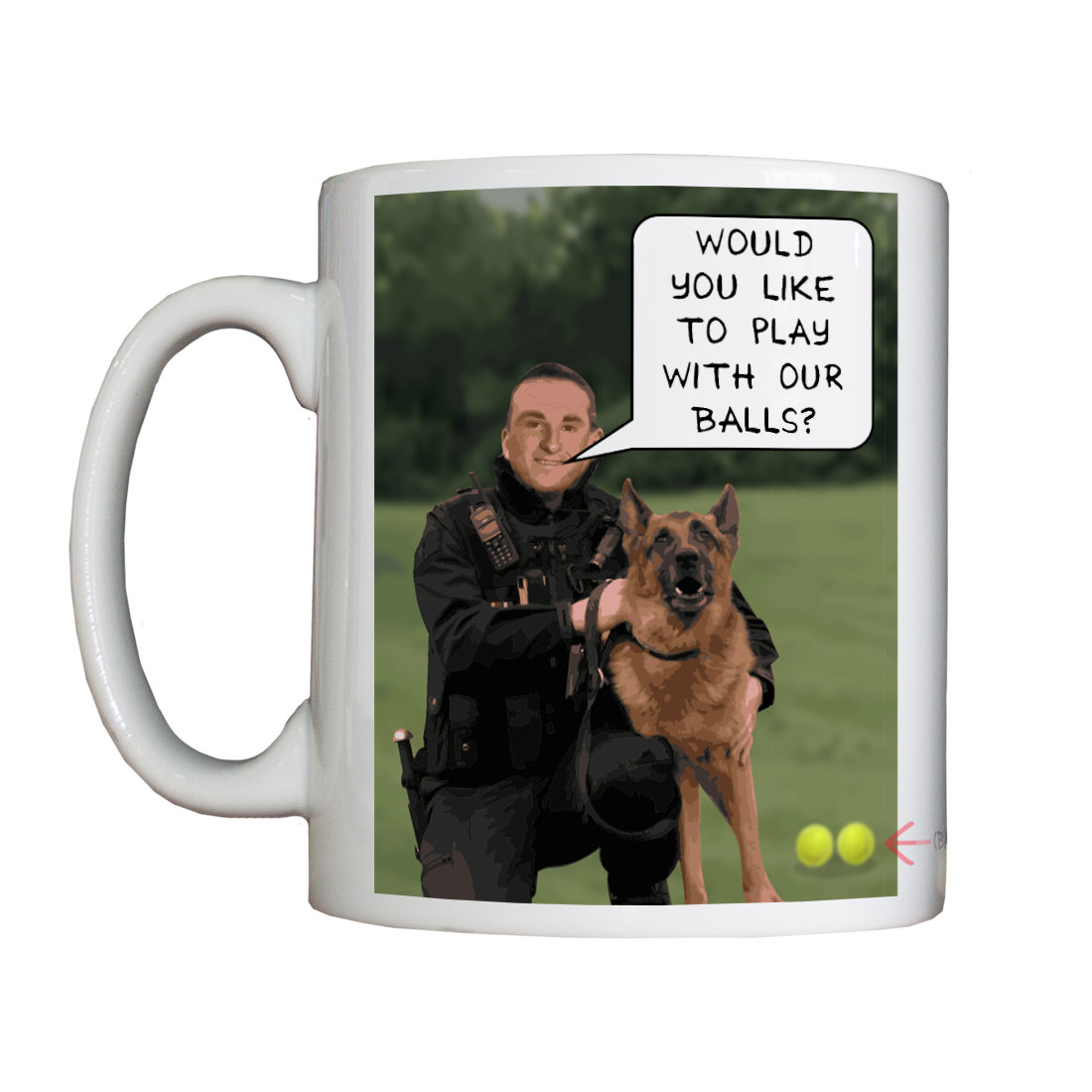 Personalised 'Dog Man' Drinking Vessel DogManVessel
