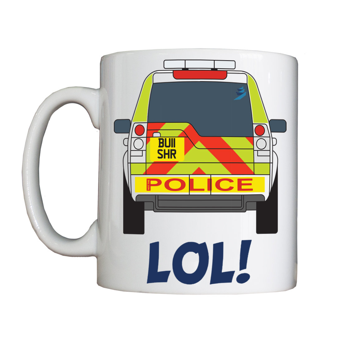 Personalised 'Not the Police (Highways Bullshire)' Mug HBNotThePoliceVessel