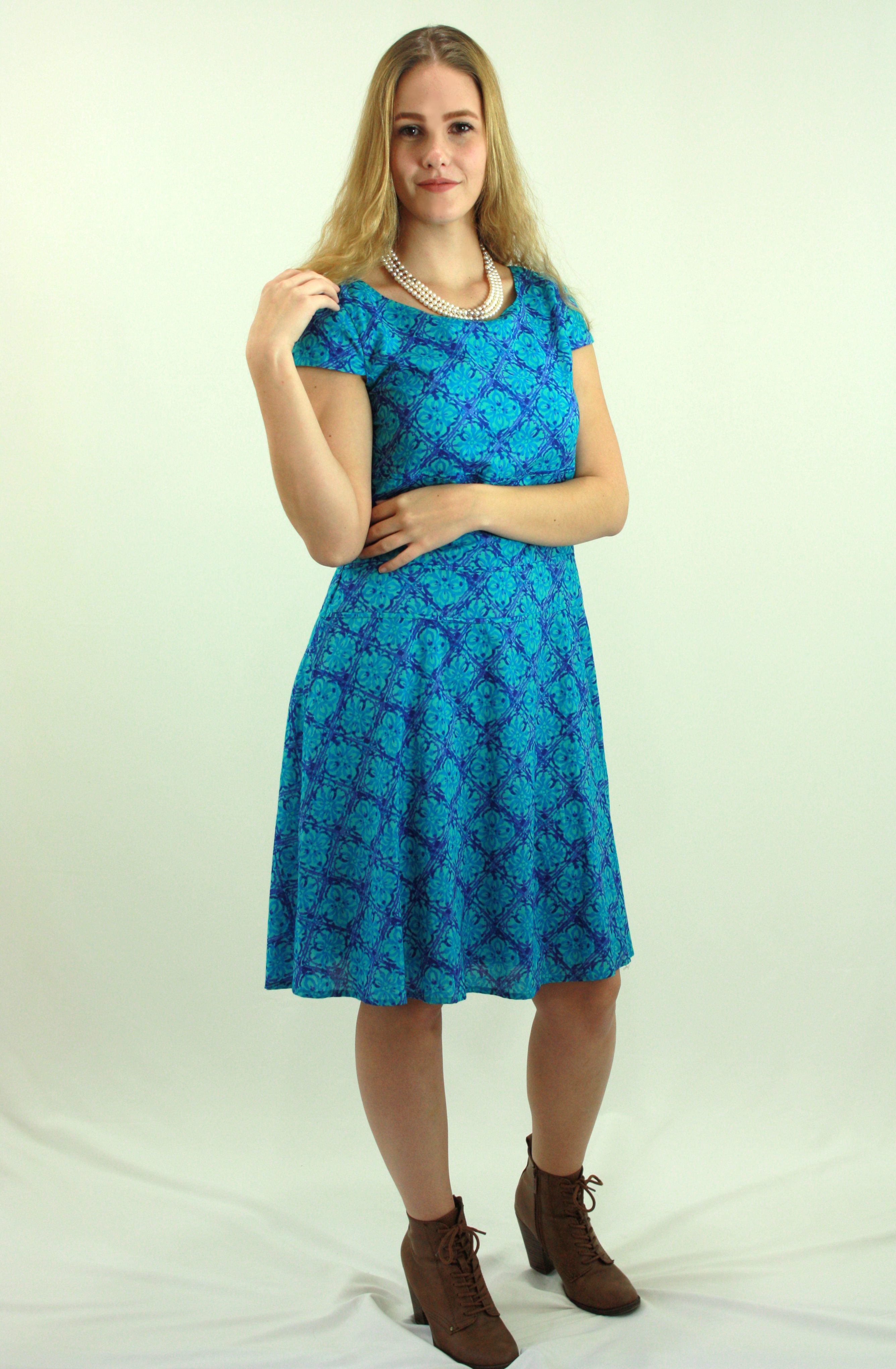 Turquoise causal dress