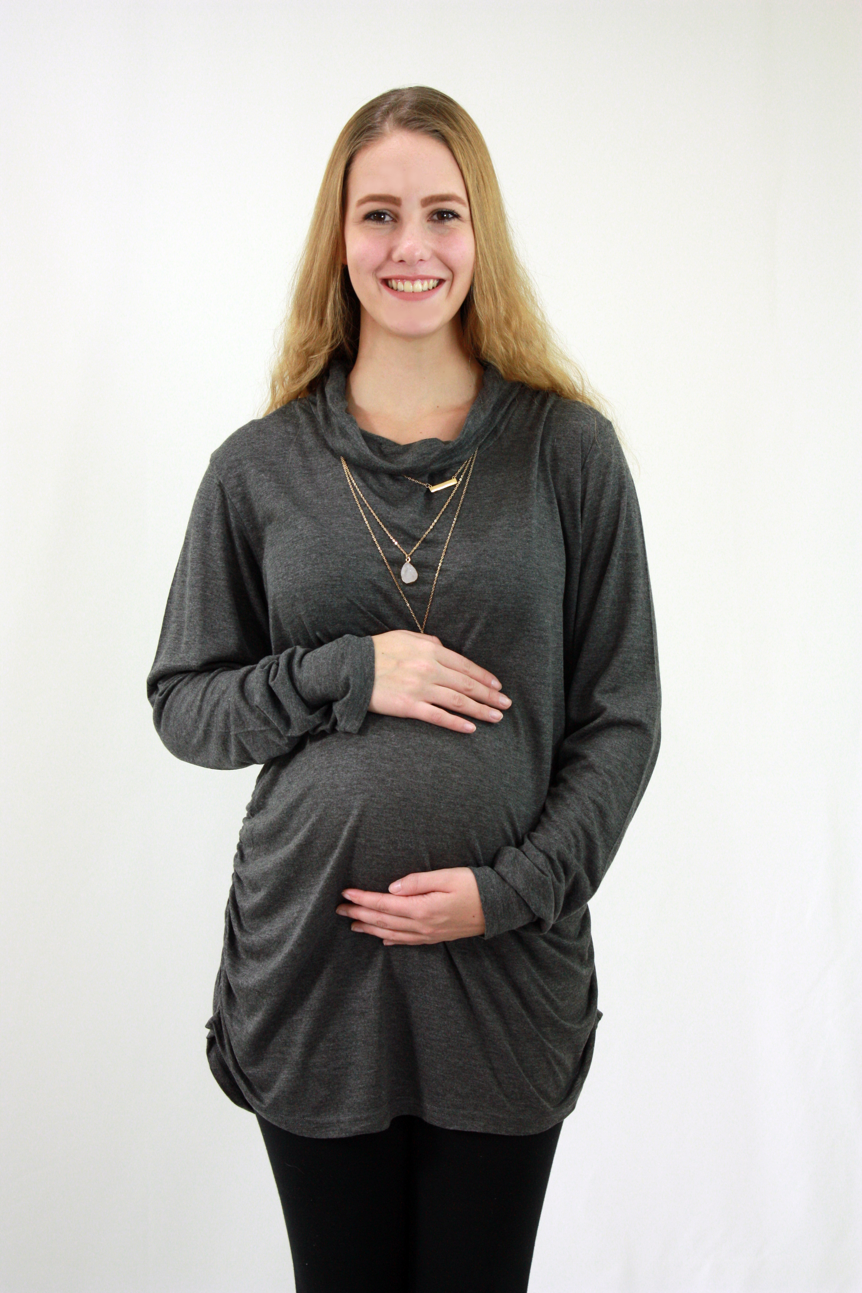 Gray Maternity Tops