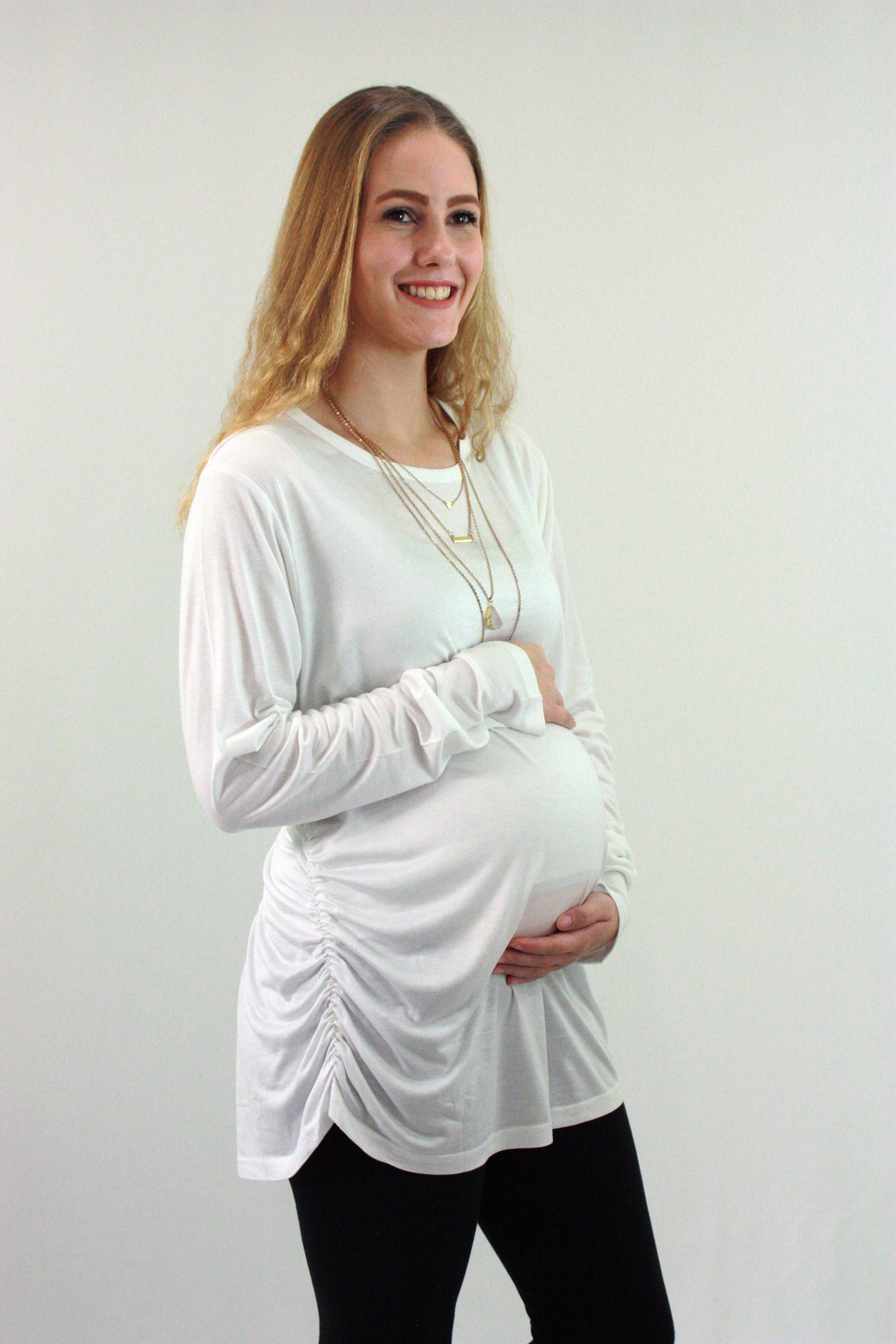 Maternity White Tank Top