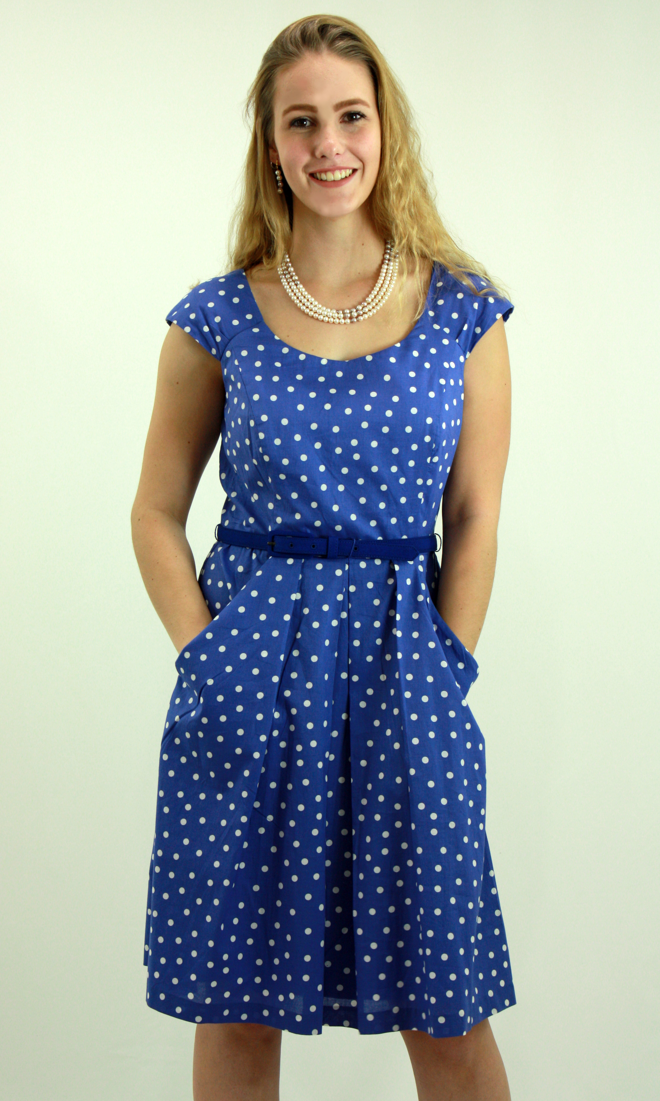 Polka dot sleeveless dress