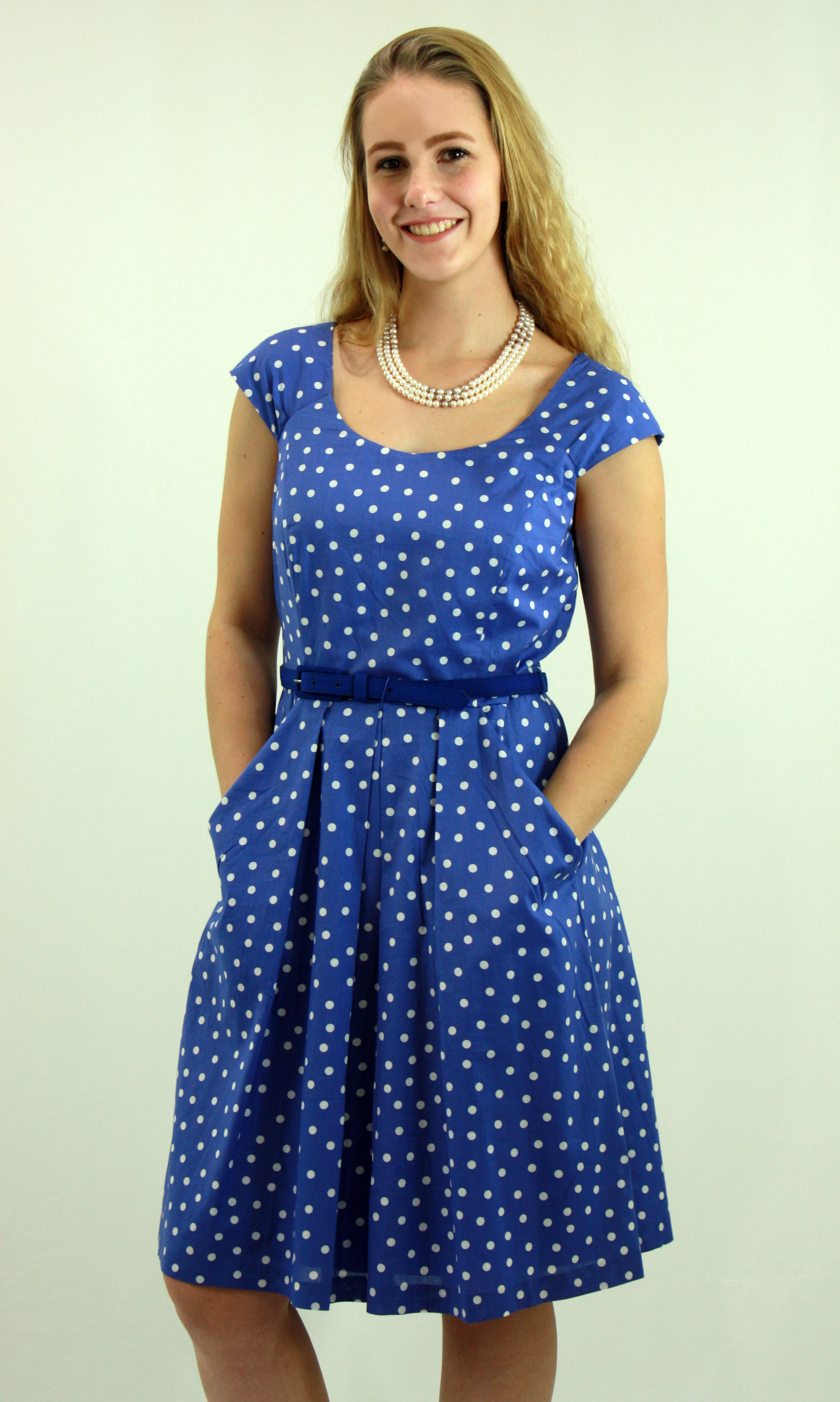 Women blue dress
