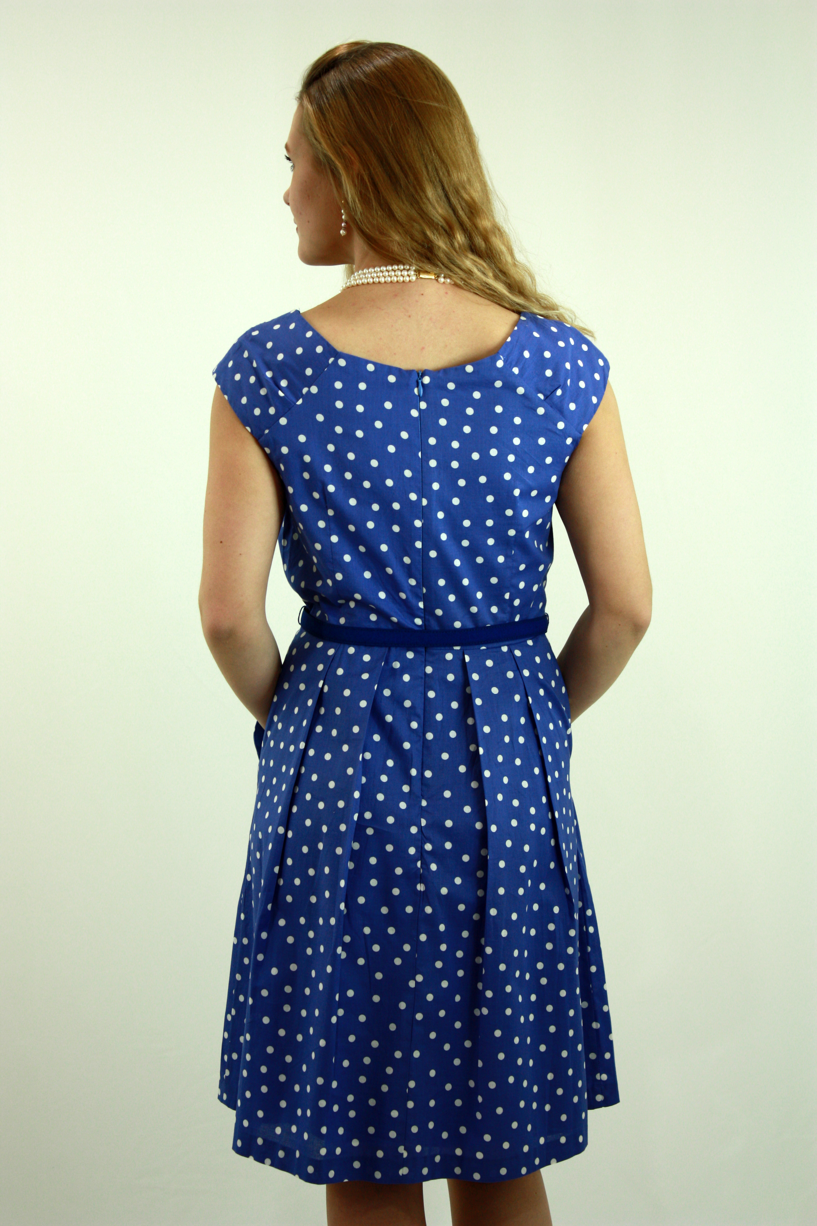 Polka dot blue dress