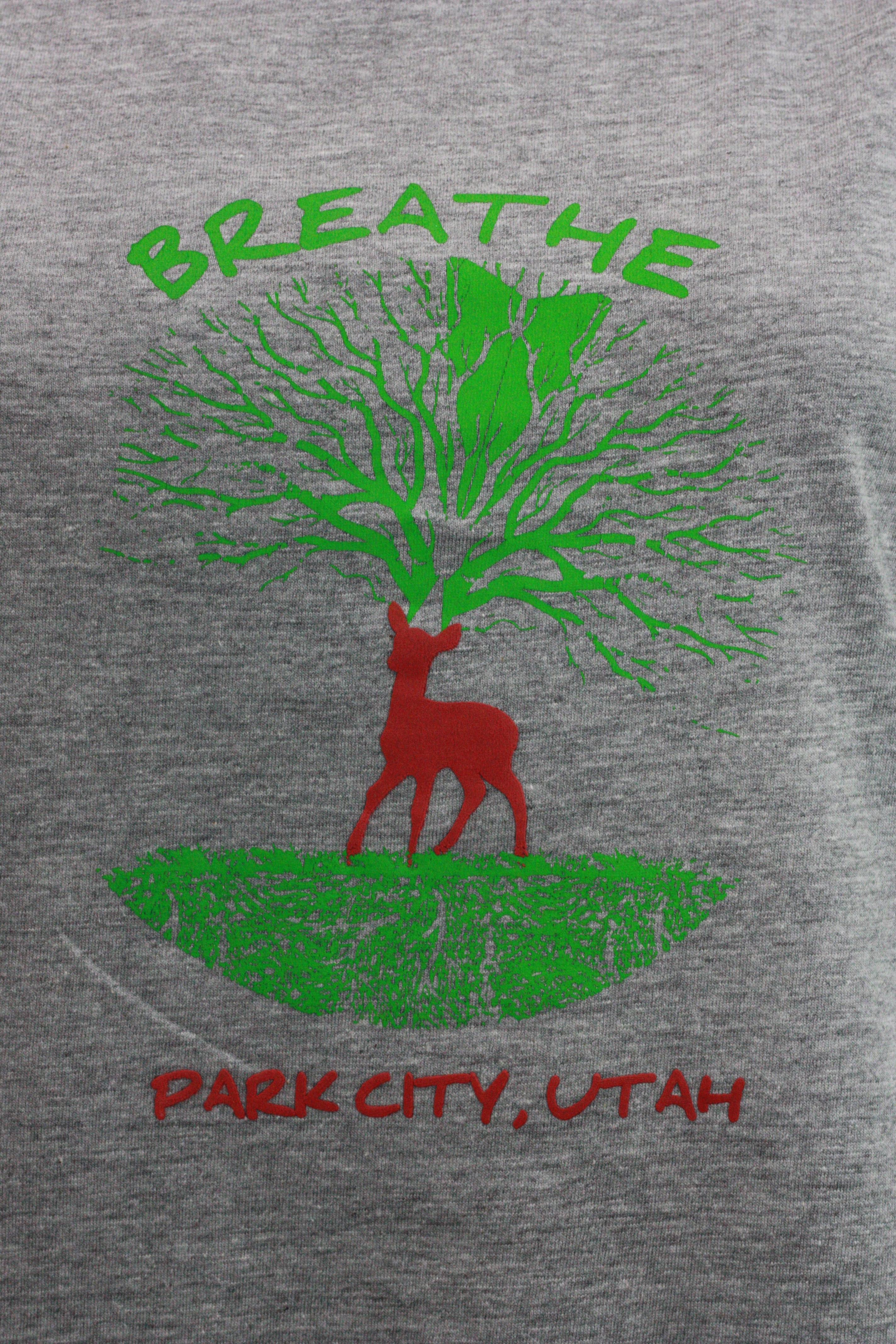 Breathe grey melange tee