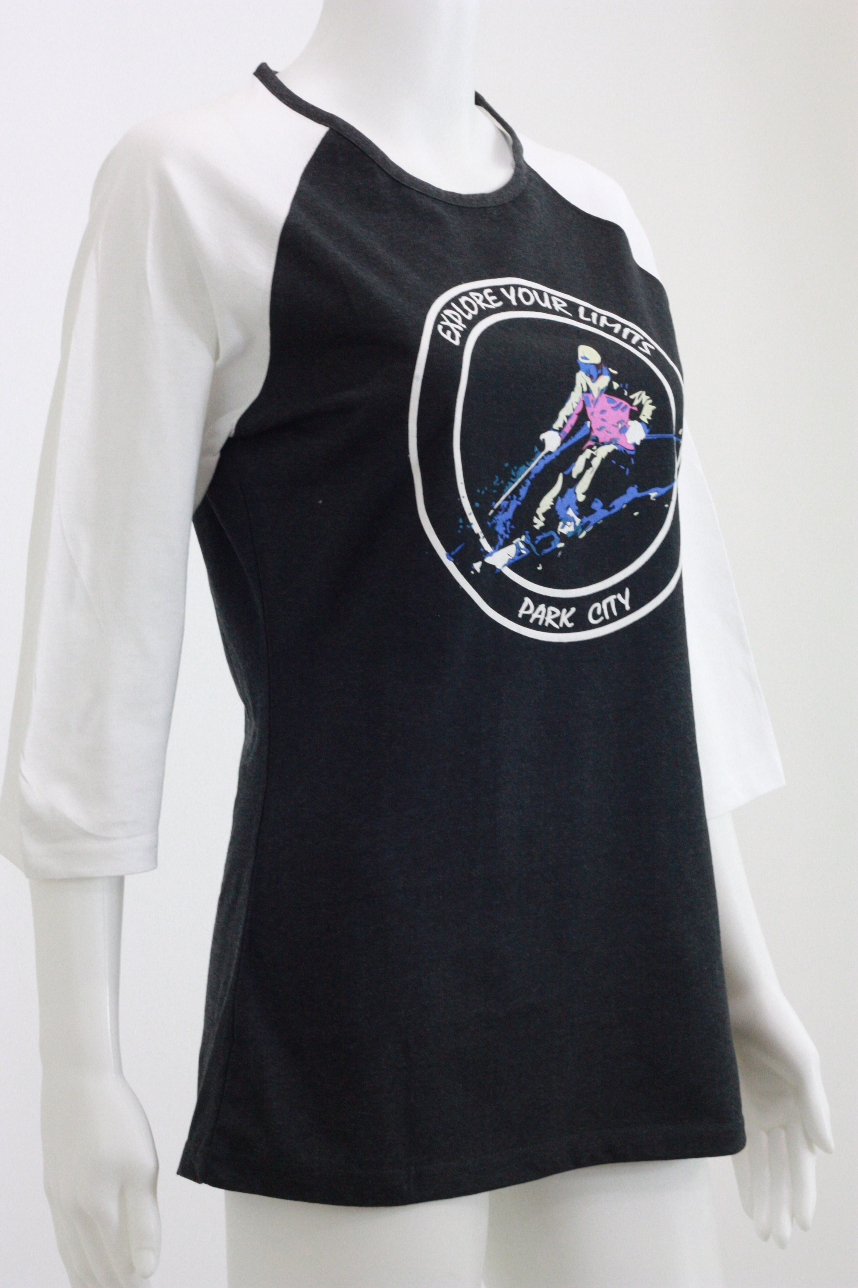 Ski black raglan tees