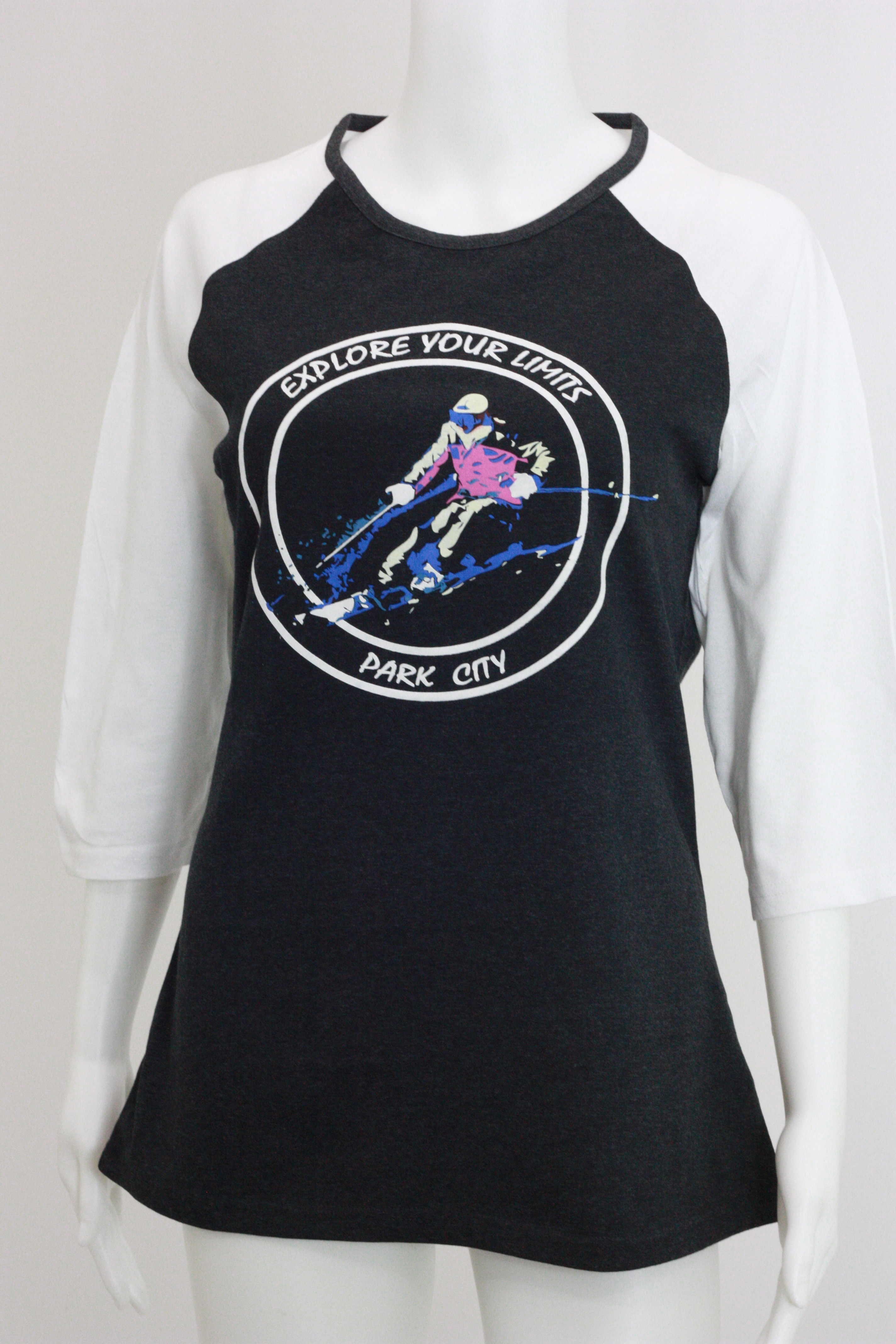 White raglan sleeve tees