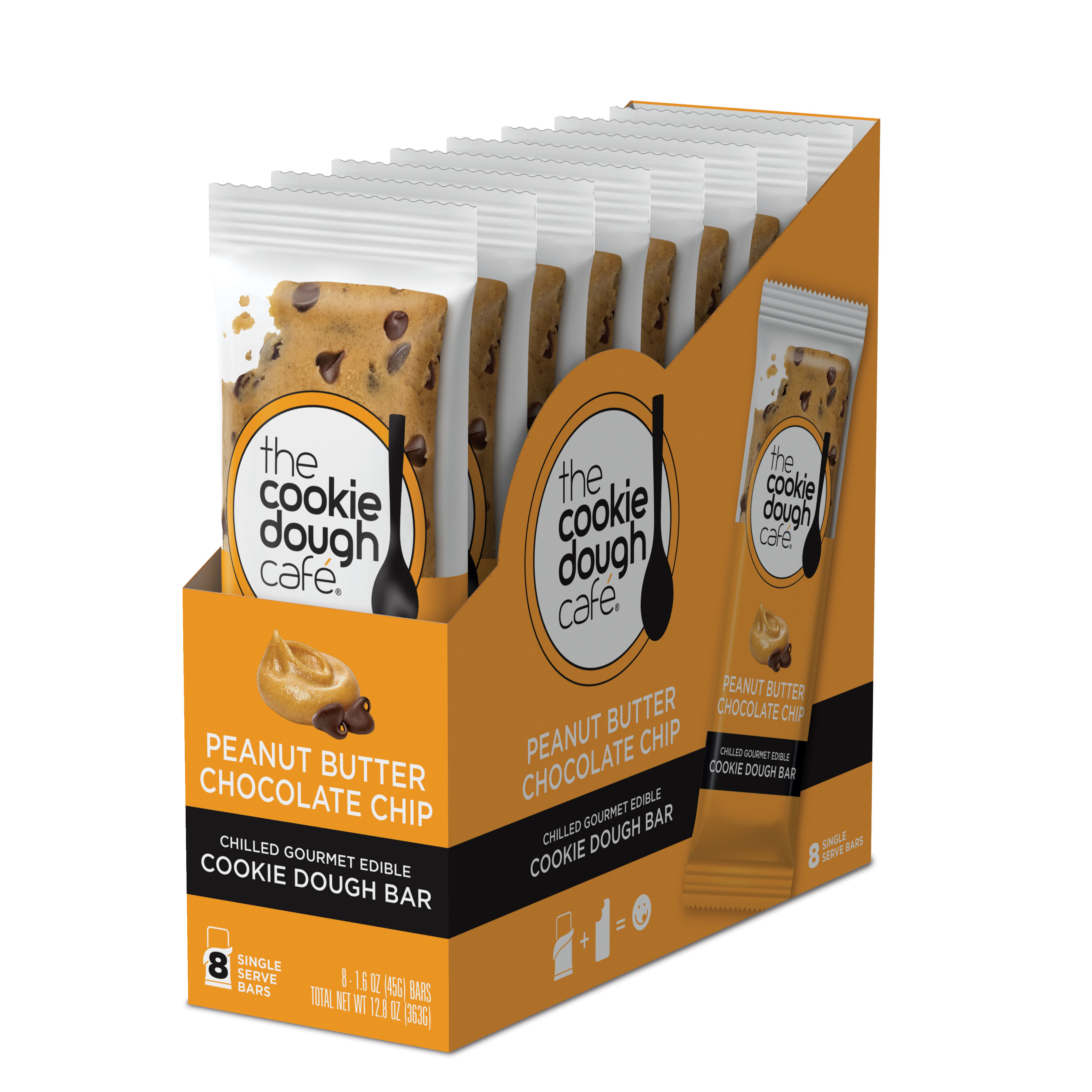 Peanut Butter Chocolate Chip Cookie Dough Bars 16 Pack (1.6 oz each)