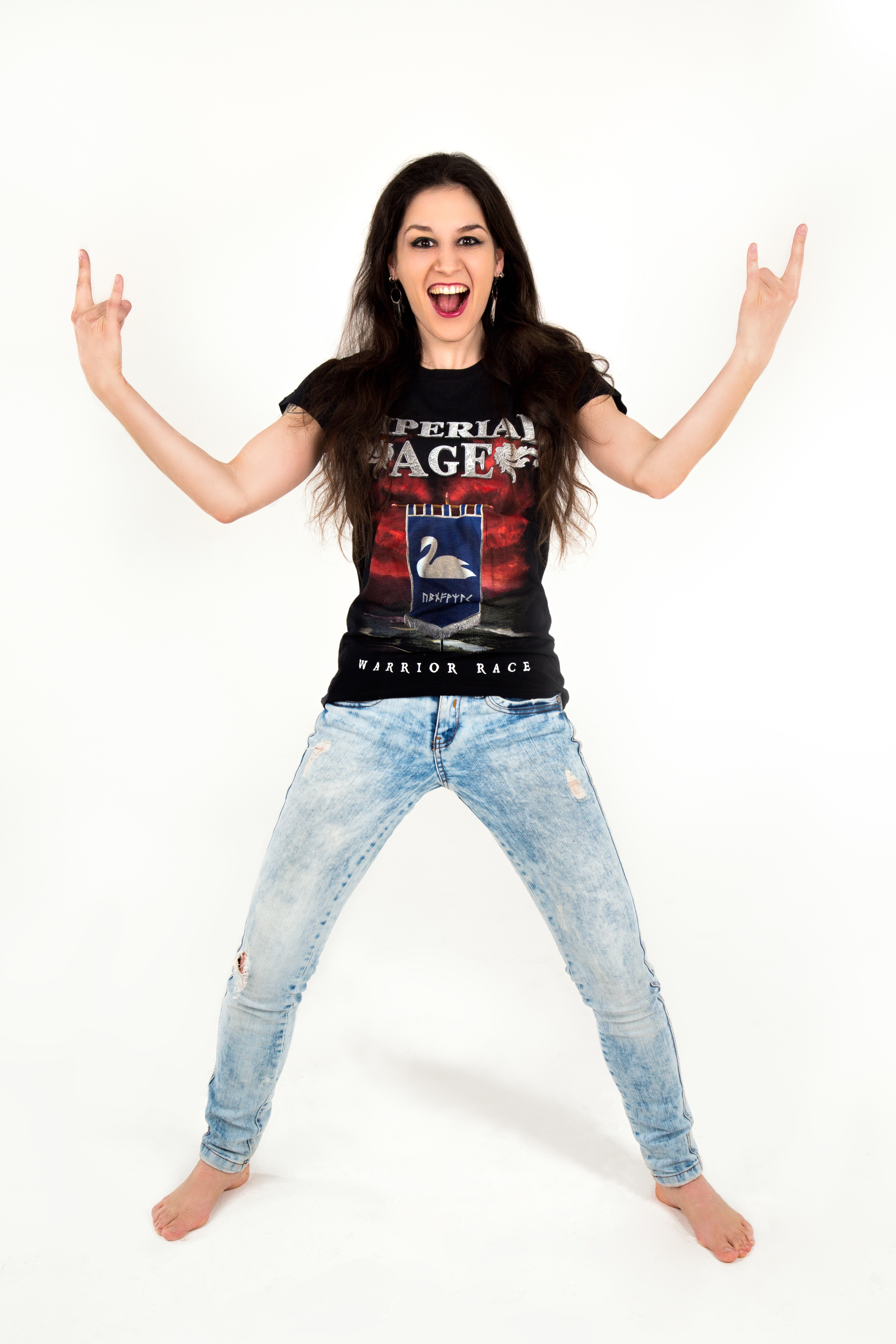 Swan banner T-Shirt (girlie)