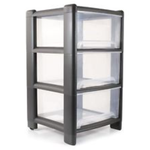 Large Plastic Three Drawer Plastic Unit Home Goods