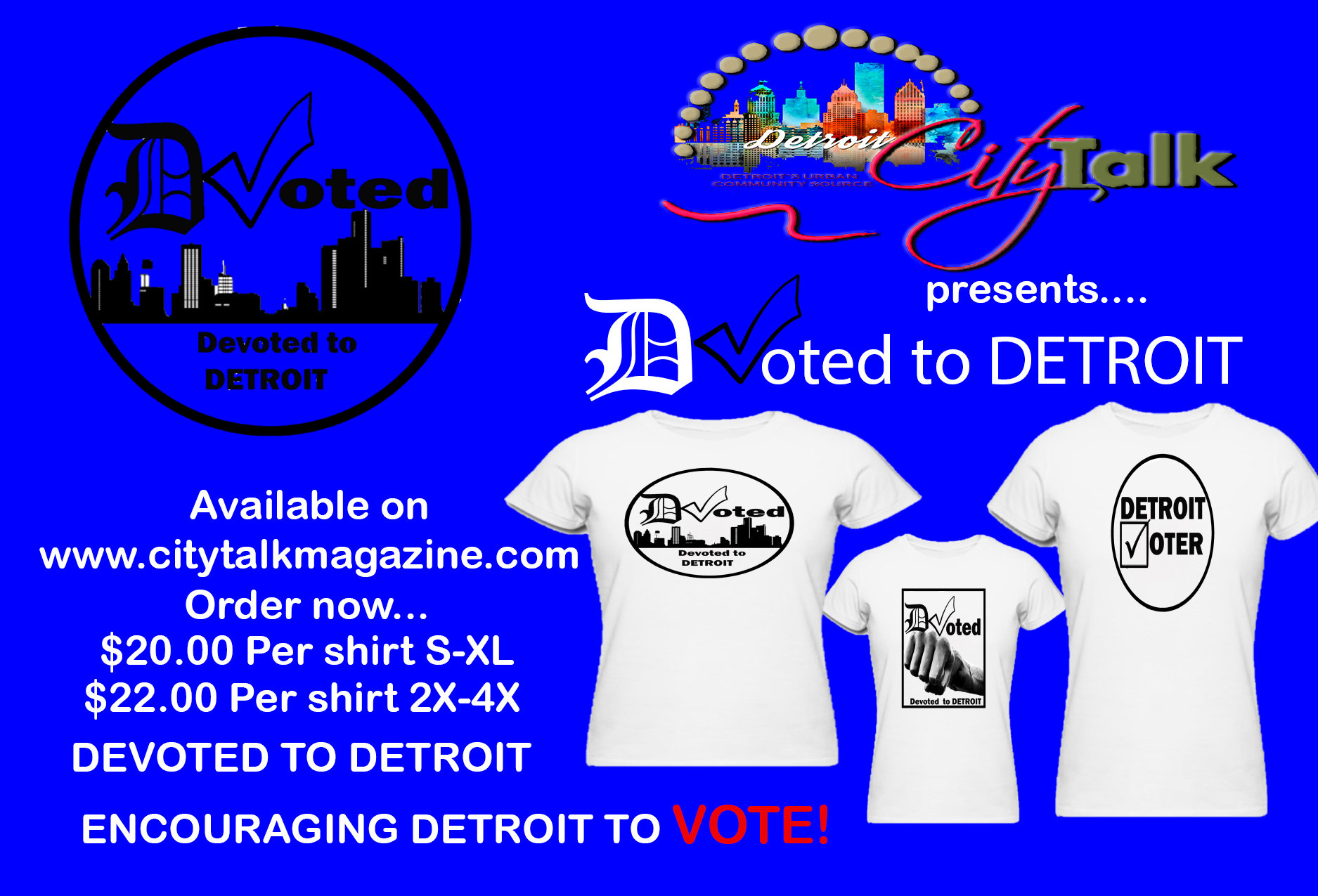 Devoted to Detroit T'shirts