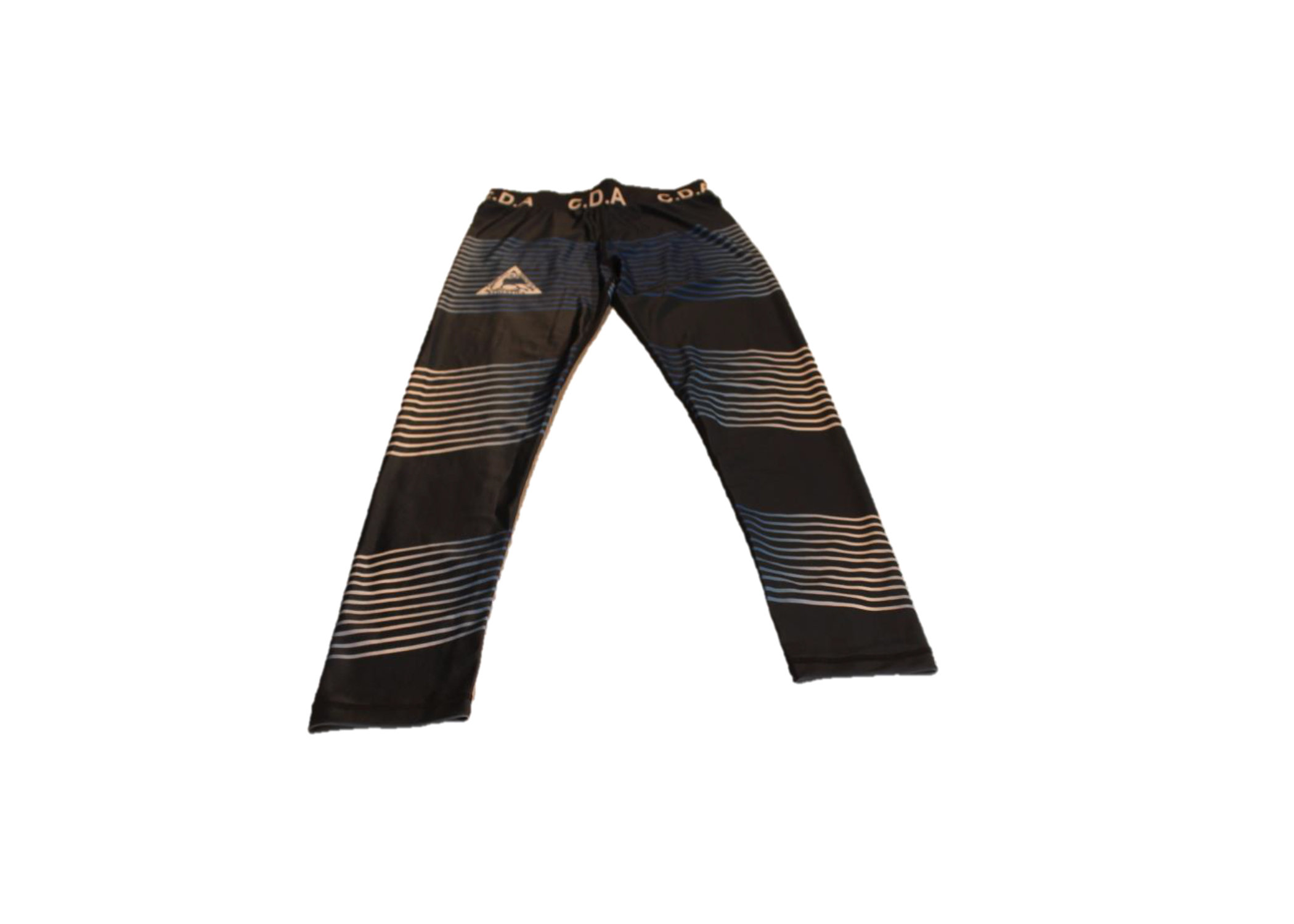 CDA Blue and white striped leggings 00237