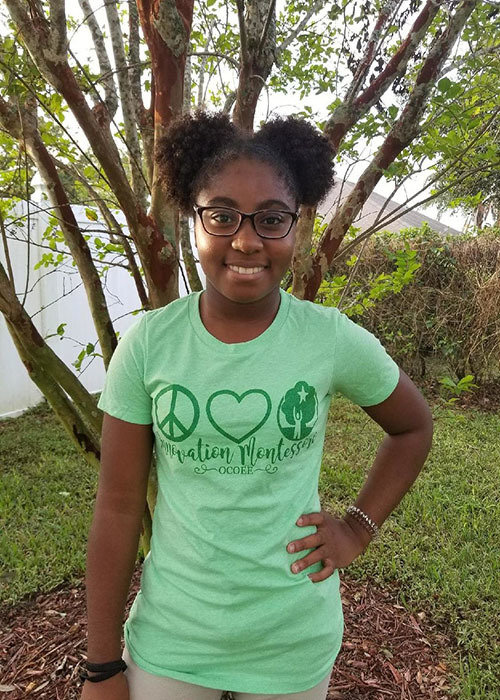 Green Peace & Love Fitted T-Shirt ADULT10