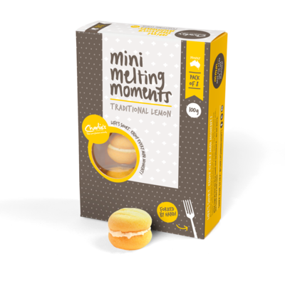 Charlie's Traditional Lemon Mini Melting Moments 100g