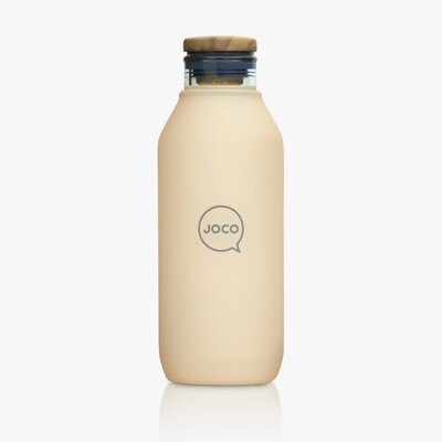 JOCO 20oz Velvet Grip Reusable Glass Flask - Amberlight