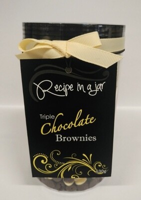 Recipe in a Jar - Triple Choc Brownie Mix Sml 630g