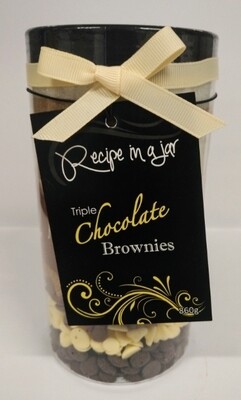 Recipe in a Jar - Triple Choc Brownie Mix Lrg 860g